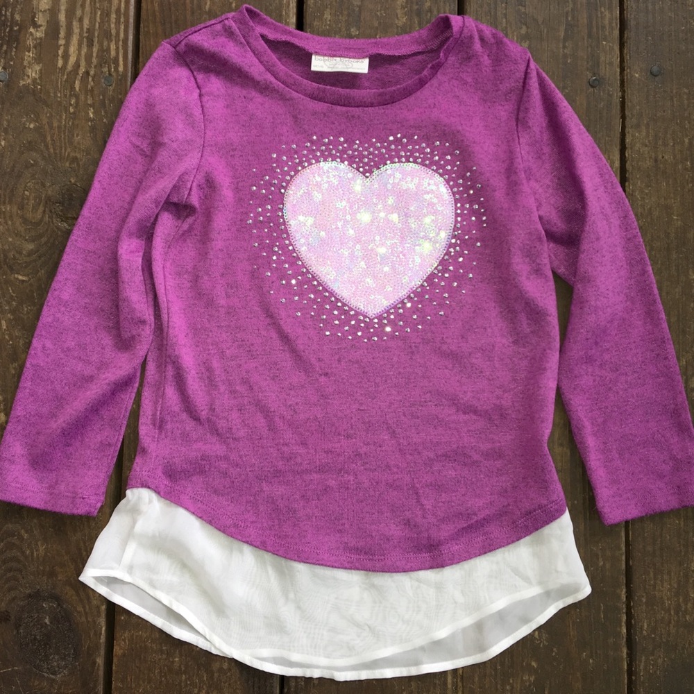 Bobbie Brooks purple sparkle sweater size 8